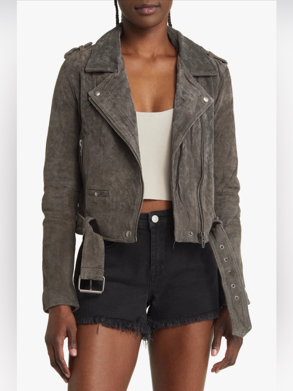 BLANKNYC Suede Moto Jacket